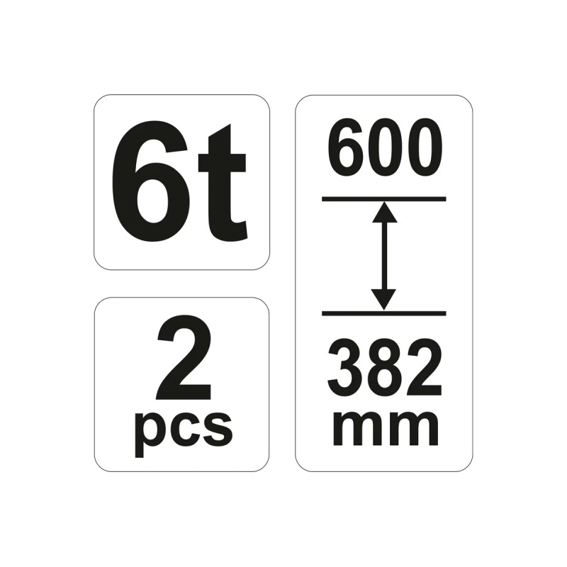 Подставки под автомобиль 6Т - 2шт. YATO YT-17312