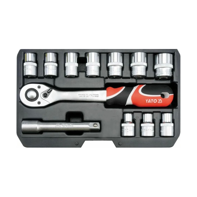 Набор головок 1/2" 12пр. XS YATO YT-38671