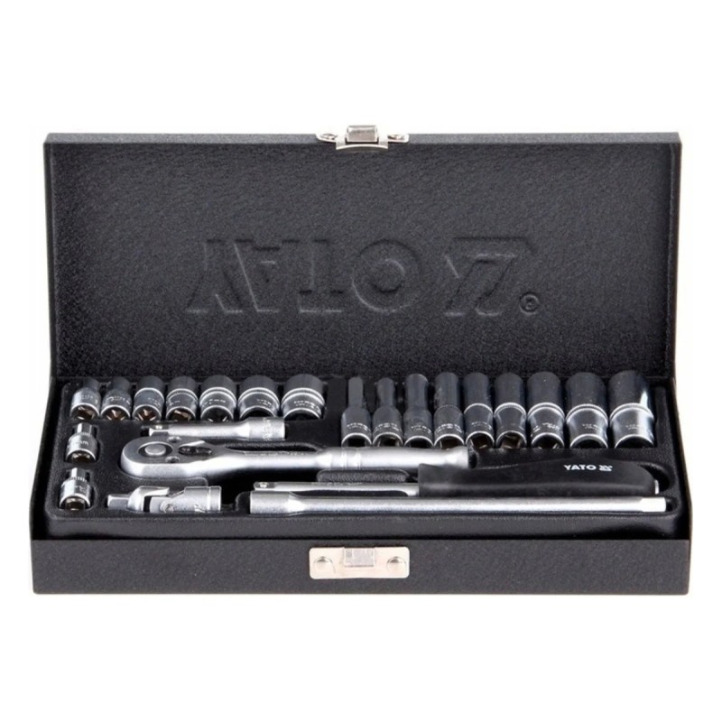 Набор торцевых головок 1/4" 23 пр. YATO YT-14421