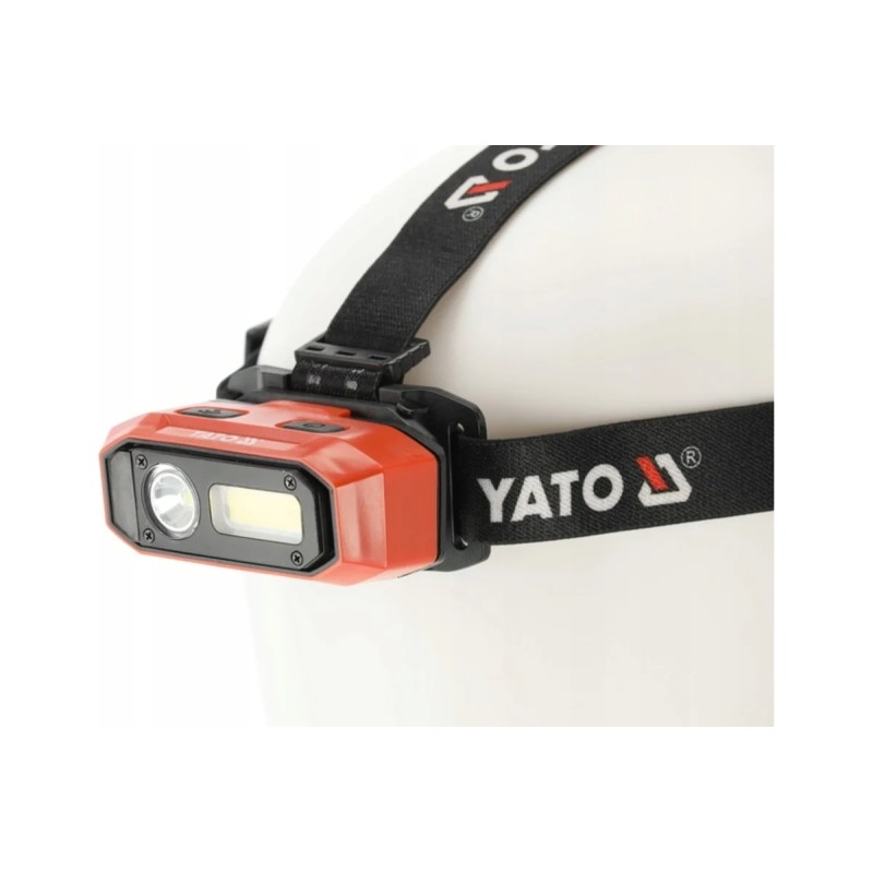 Налобный фонарь 800лм, аккум. датчик движения YATO YT-08594