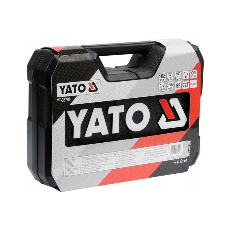Набор инструментов 1/2'' 108пр L YATO YT-38791