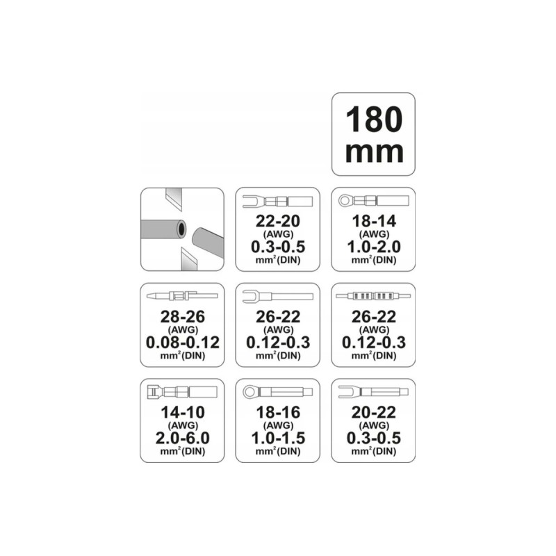 Инструмент для обжима и зачистки проводов  YATO YT-2256