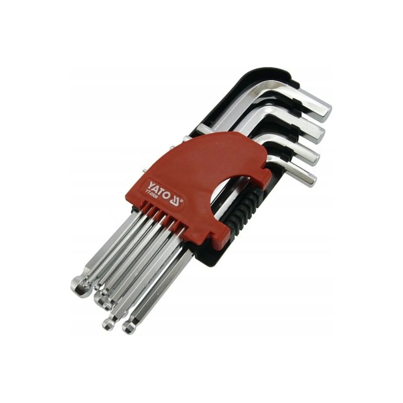 Набор шестигранников 10шт. 2,0-12мм с шаром CrV YATO YT-0509