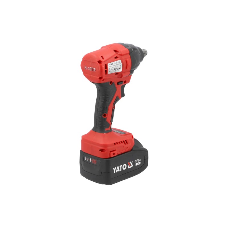 Аккумуляторный бесщёточный ударный гайковерт 350 Н/м 1/2 дюйма                 YATO YT-8277925