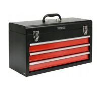 Ящик для инструмента металлический с 3-мя выдвижными полками YATO YT-08873