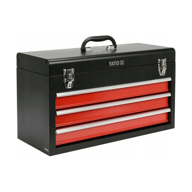 Ящик для инструмента металлический с 3-мя выдвижными полками YATO YT-08873
