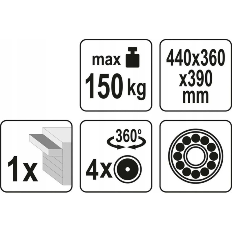 Табурет рабочий с ящиком YATO YT-08791