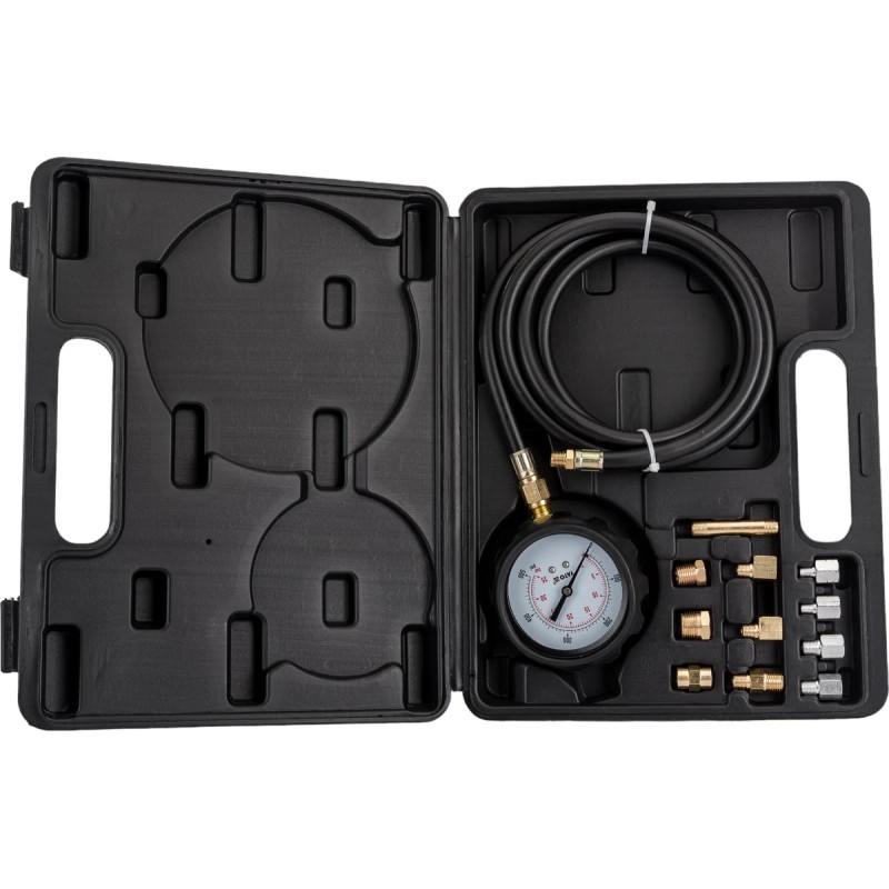 Тестер давления масла с адаптерами 0-500 PSI/0-35 бар набор 12 предметов YATO YT-73030