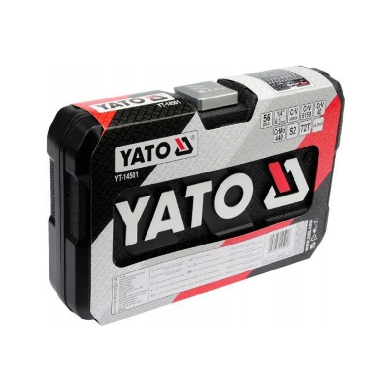 Набор инструментов 1/4" 56пр. YATO YT-14501