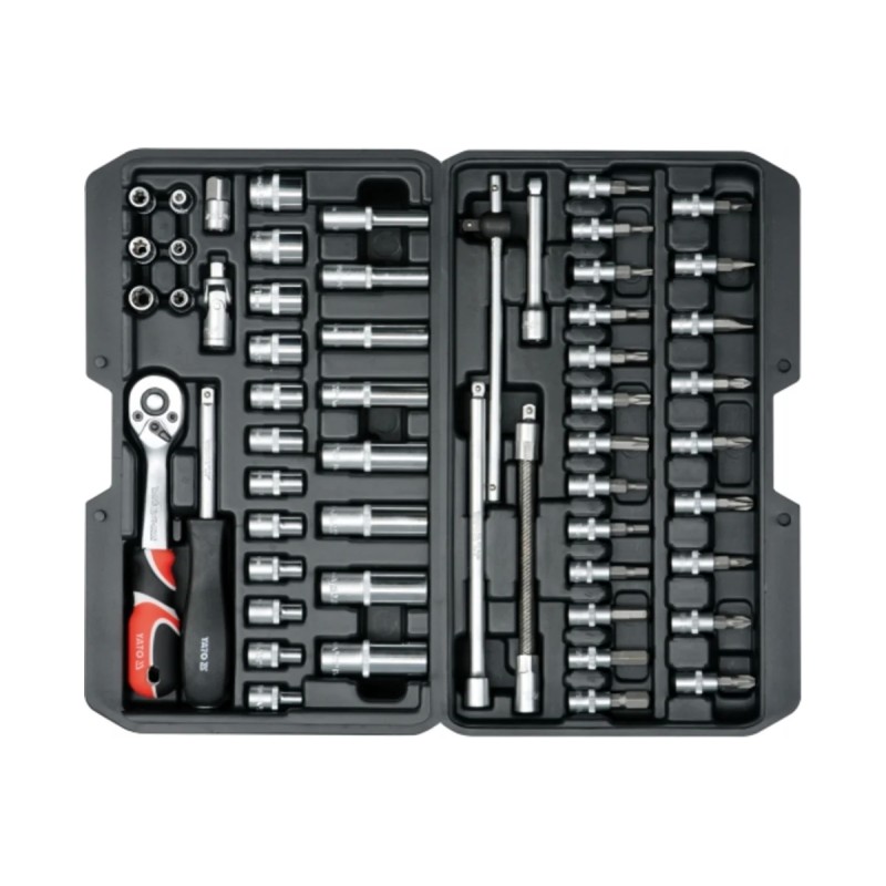 Набор инструментов 1/4" 56пр. YATO YT-14501