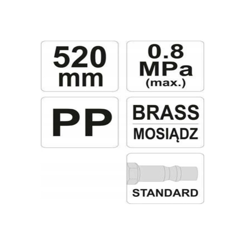 Пистолет для продувки 520мм YATO YT-23733