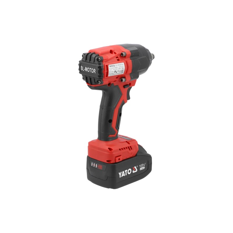 Гайковёрт ударный бесщёточный 18В 850N, два аккумулятора 4AH и зарядное устройство  YATO YT-8277935
