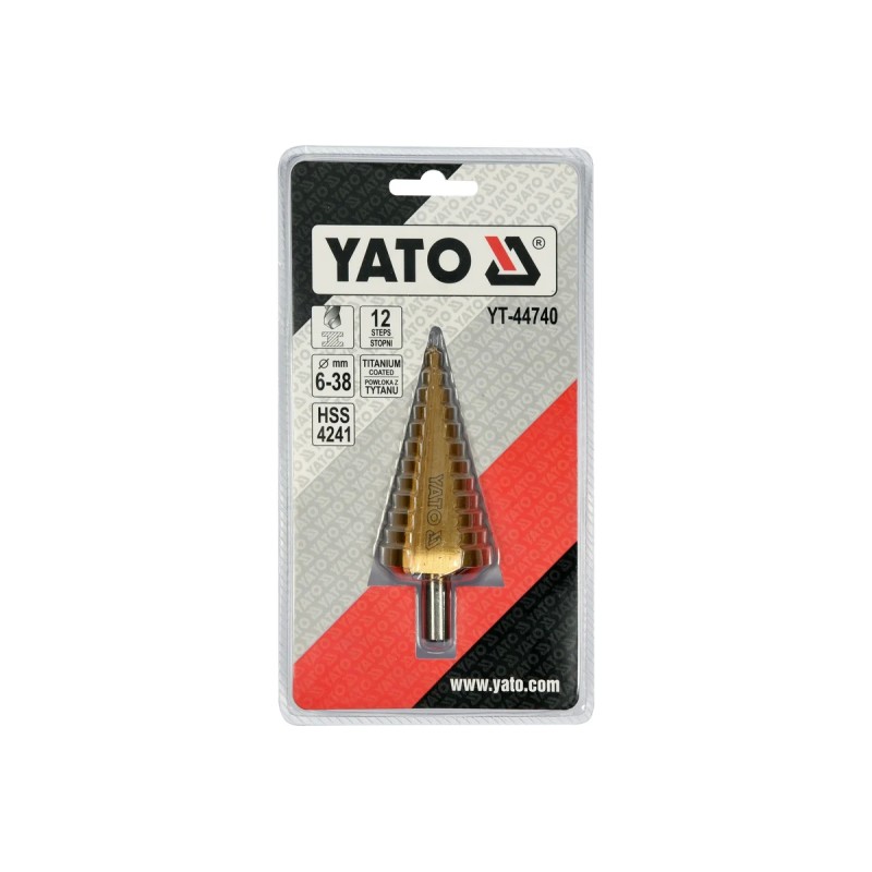 Сверло по металлу ступенчатое 6-38мм YATO YT-44740