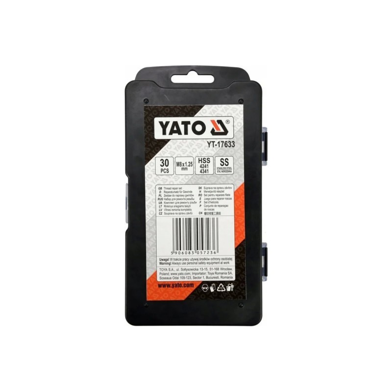 Набор для ремонта резьбы М8x1,25мм YATO YT-17633