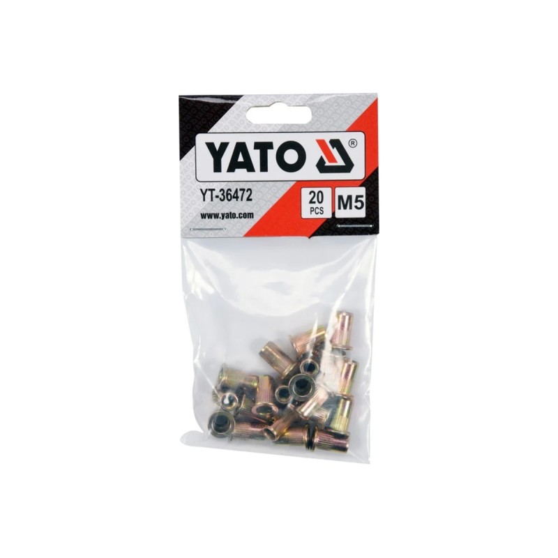 Заклепка резьбовая сталь М5, 20шт YATO YT-36472