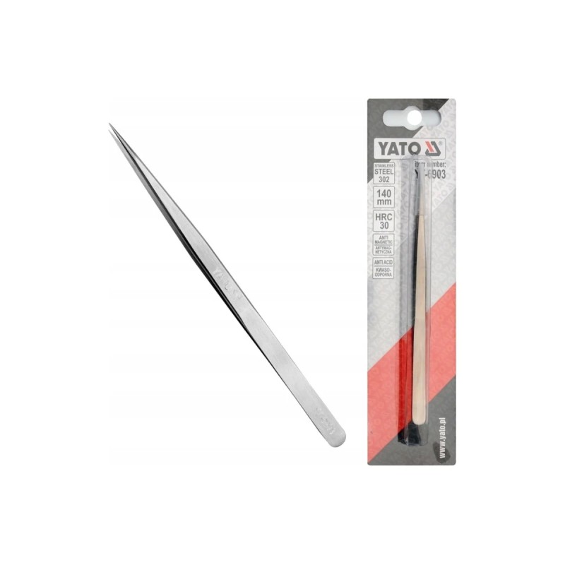 Пинцет прямой 140мм YATO YT-6903