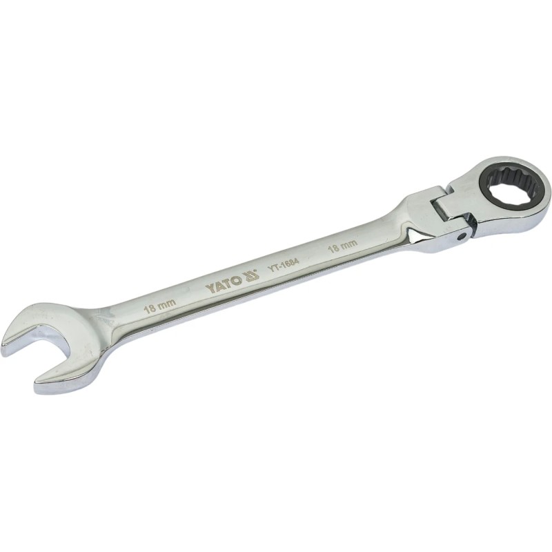 Ключ комбинированный с трещоткой и шарниром 18мм YATO YT-1684