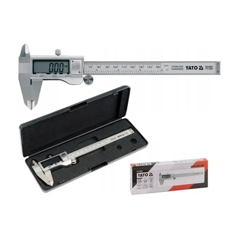Штангенциркуль электронный 150мм/ 0,02мм YATO YT-7201