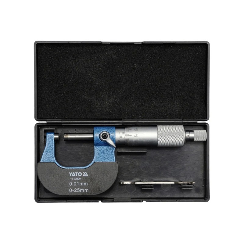 Микрометр 0-25мм YATO YT-72300