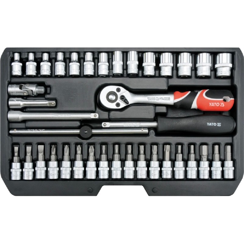 Набор торцевых головок и бит 1/4" 38пр.XS YATO YT-14471