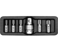 Набор специальных бит "SPLINE" с переходником 6 предм. YATO YT-0414