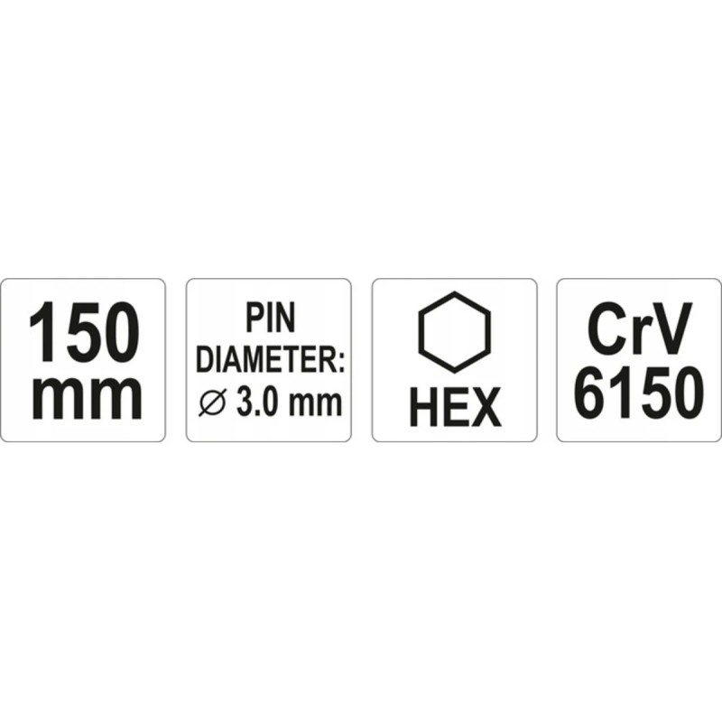 Выколотка 3х150мм YATO YT-47142
