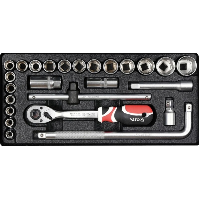 Набор торцевых головок 1/2" 25 пр. YATO YT-12671