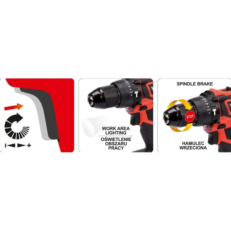 Бесщеточная ударная дрель-шуруповерт 18В  YATO YT-82796