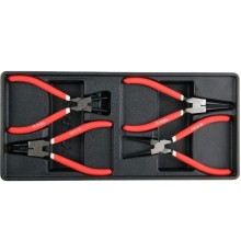 Ложемент для выдвижного ящика/клещи для стопорных колец 4пр. YATO YT-55443