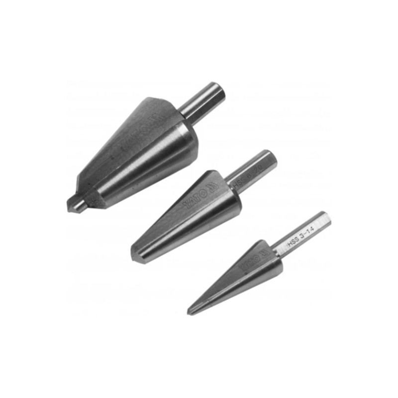 Набор конусных сверл 3шт  YATO YT-44730