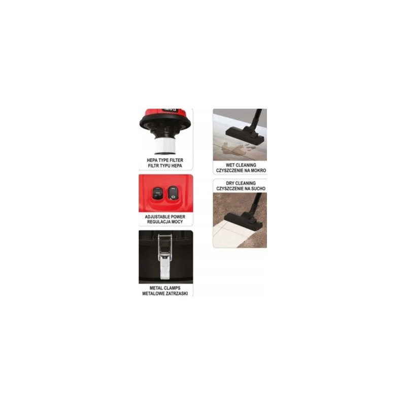 Пылесос промышленный 70л, 2400Вт  YATO YT-85710