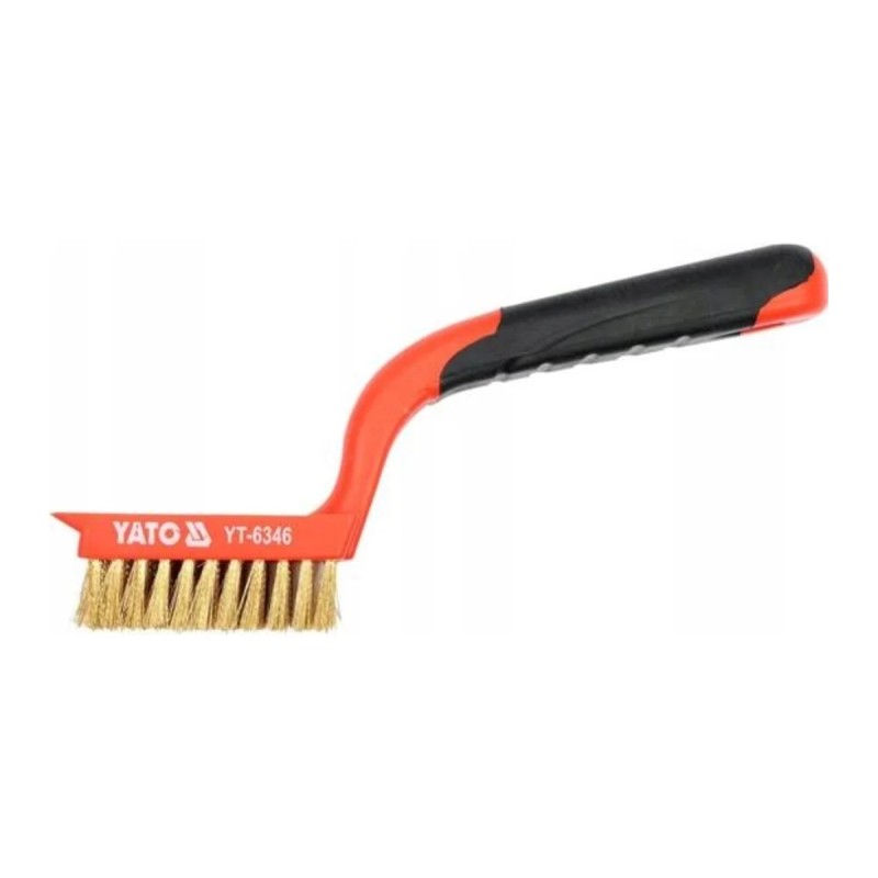 Щетка металлическая 5 рядов (изогнутая пластиковая ручка) YATO YT-6346