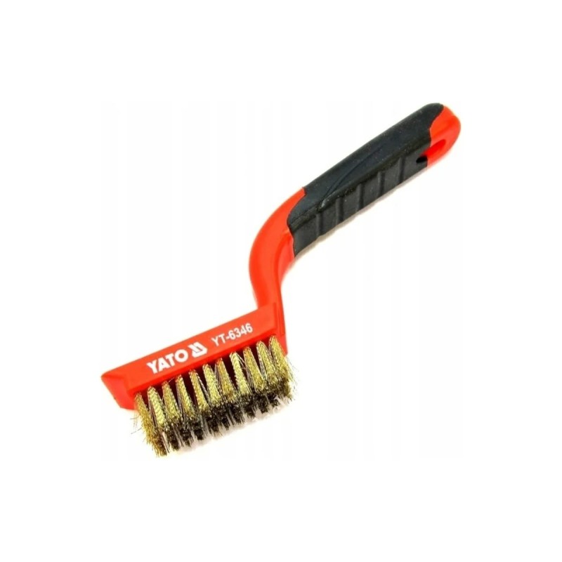 Щетка металлическая 5 рядов (изогнутая пластиковая ручка) YATO YT-6346