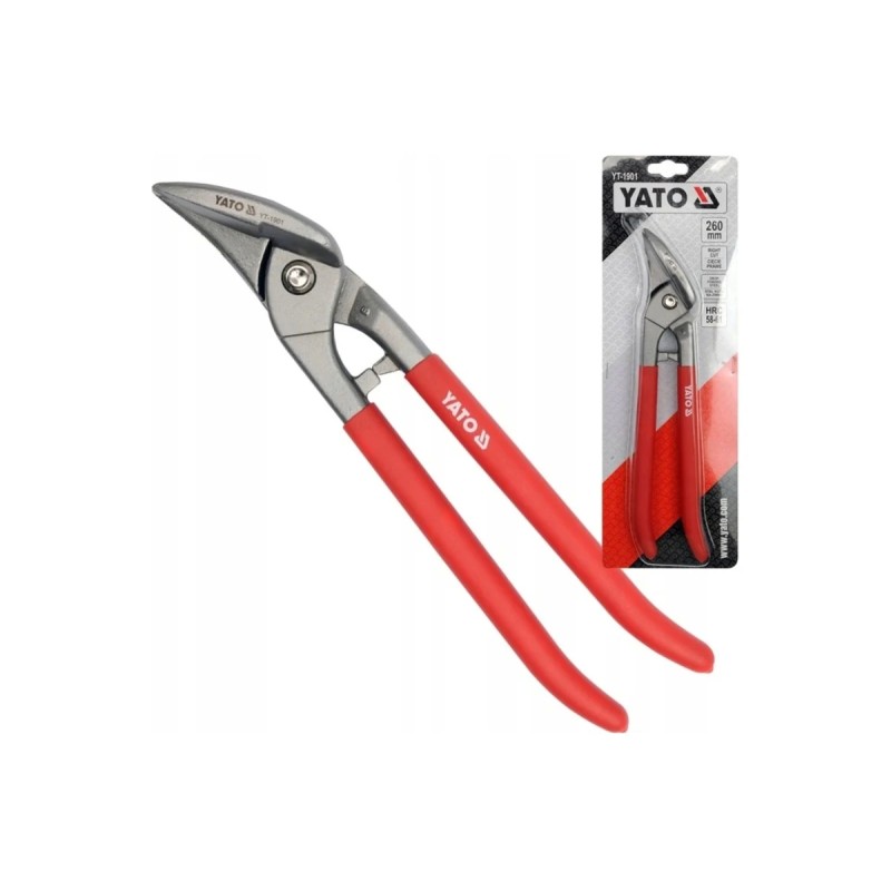 Ножницы по металлу изогнутые правые 260мм YATO YT-1901