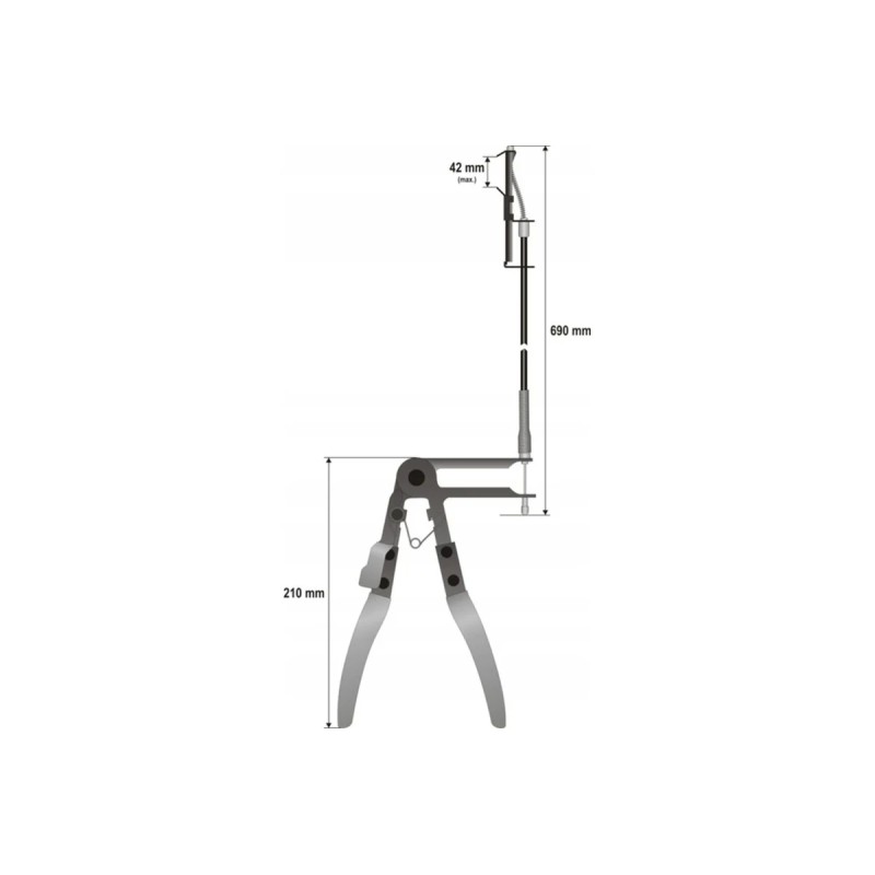 Щипцы к зажимным хомутам с тросиком YATO YT-0677