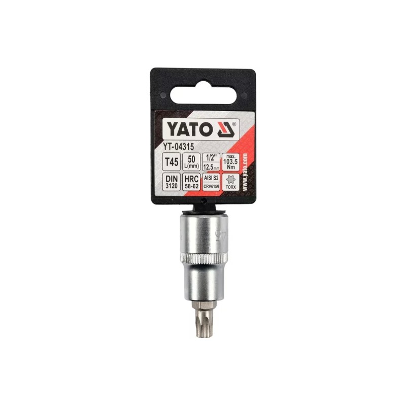 Головка торцевая c вставкой TORX 1/2"Т45  YATO YT-04315