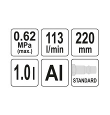 Пистолет для образования пены на автомобиле 1л YATO YT-23640