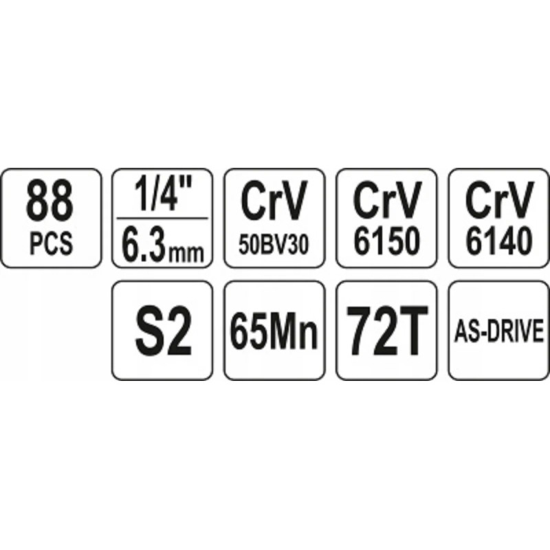 Набор инструментов 88пр YATO YT-38928