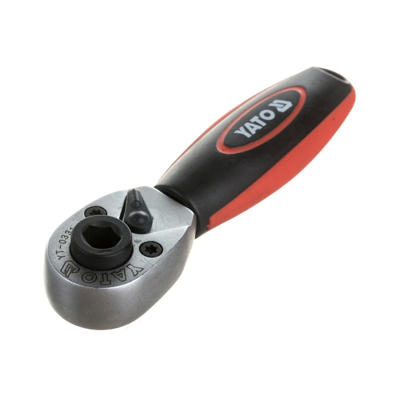 Трещотка  для бит и головок 1/4" CrV 106мм  YATO YT-0331