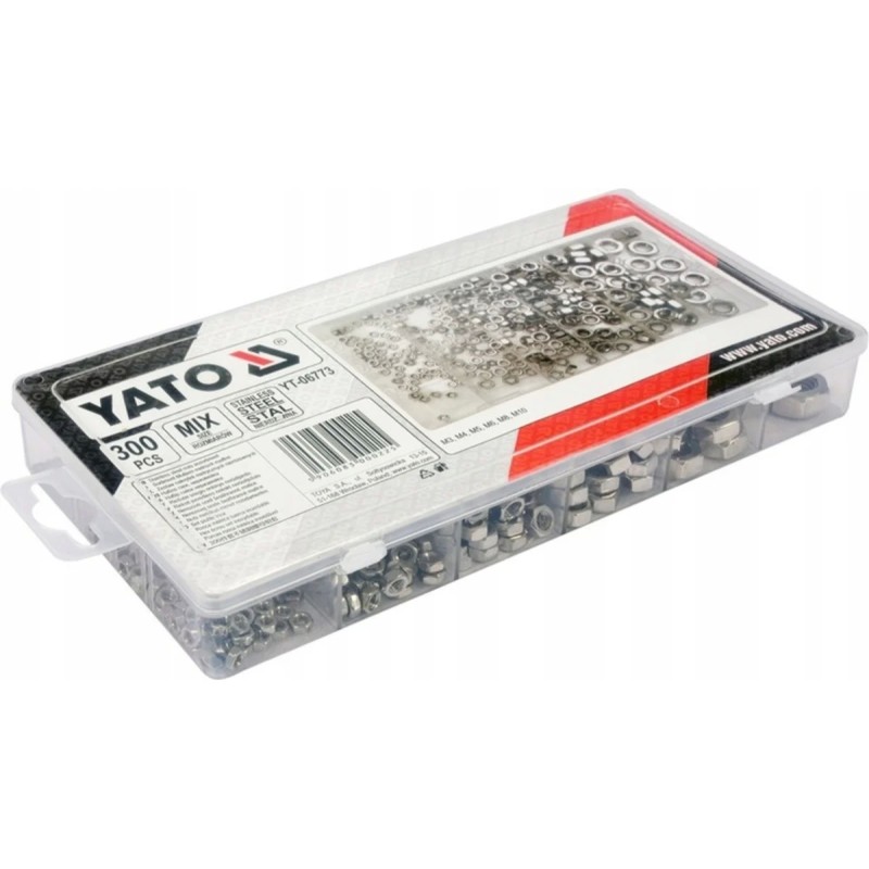 Набор гаек, нержавейка, 300 пр YATO YT-06773
