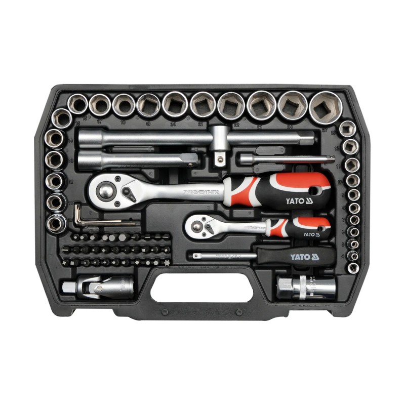 Набор инструментов 1/4'' и 1/2'' 72пр YATO YT-38782