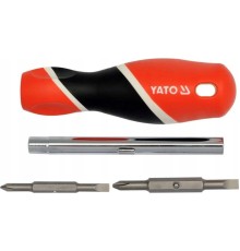 Отвёртка 
со сменными вставками "6 в 1" YATO YT-25971