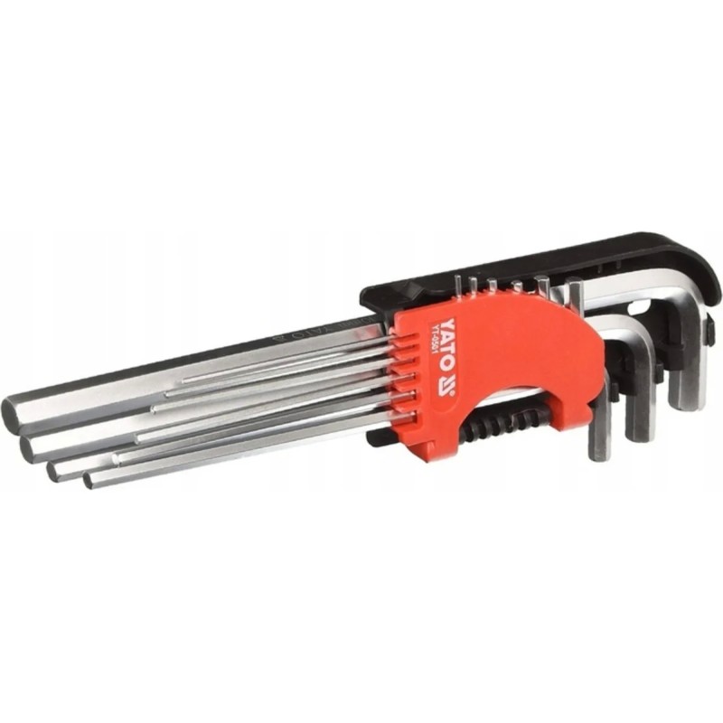 Набор шестигранников 9шт. 1,5-10мм CrV -длинных YATO YT-0501