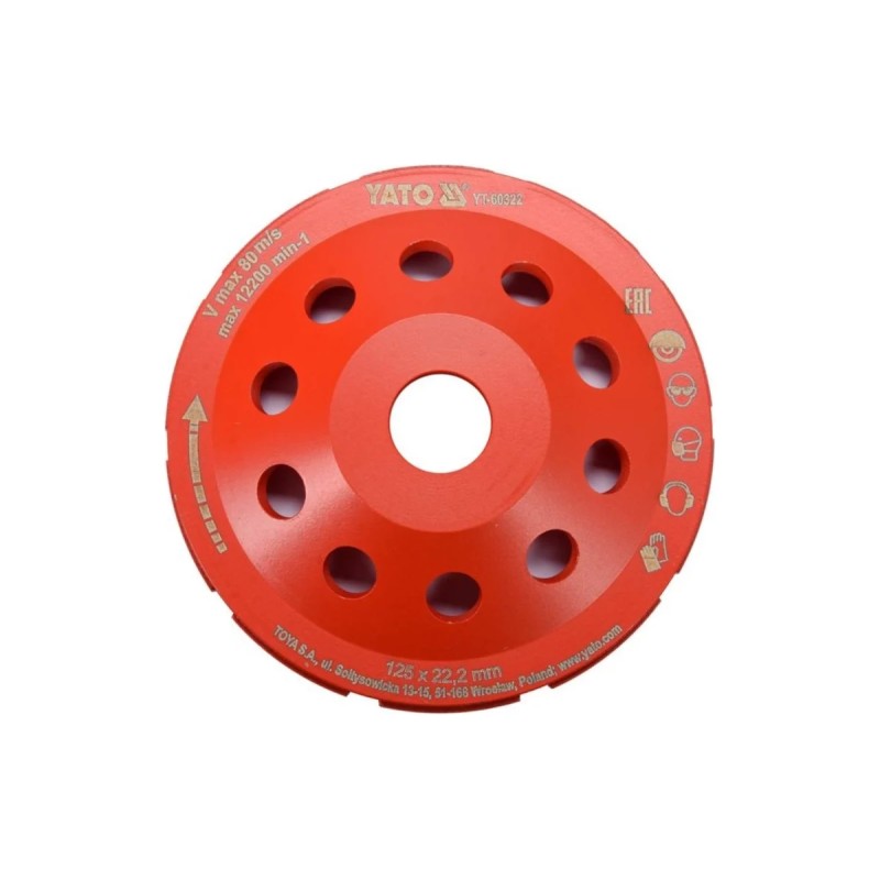 Алмазный шлифовальный диск 125мм YATO YT-60322