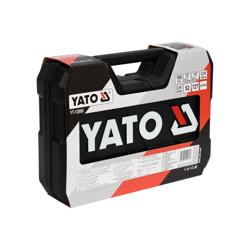 Набор инстр. 100пр с шуруповертом AKU YATO YT-12685