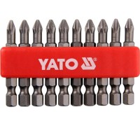Бита крестовая PН2 1/4" 50мм 10шт. YATO YT-0478