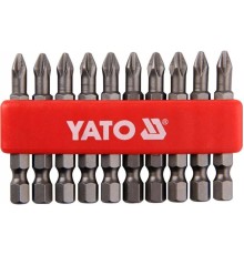 Бита крестовая PН2 1/4" 50мм 10шт. YATO YT-0478