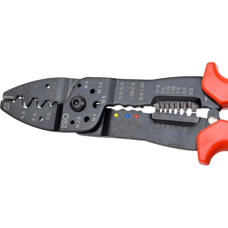 Инструмент для обжима и зачистки проводов  YATO YT-2254