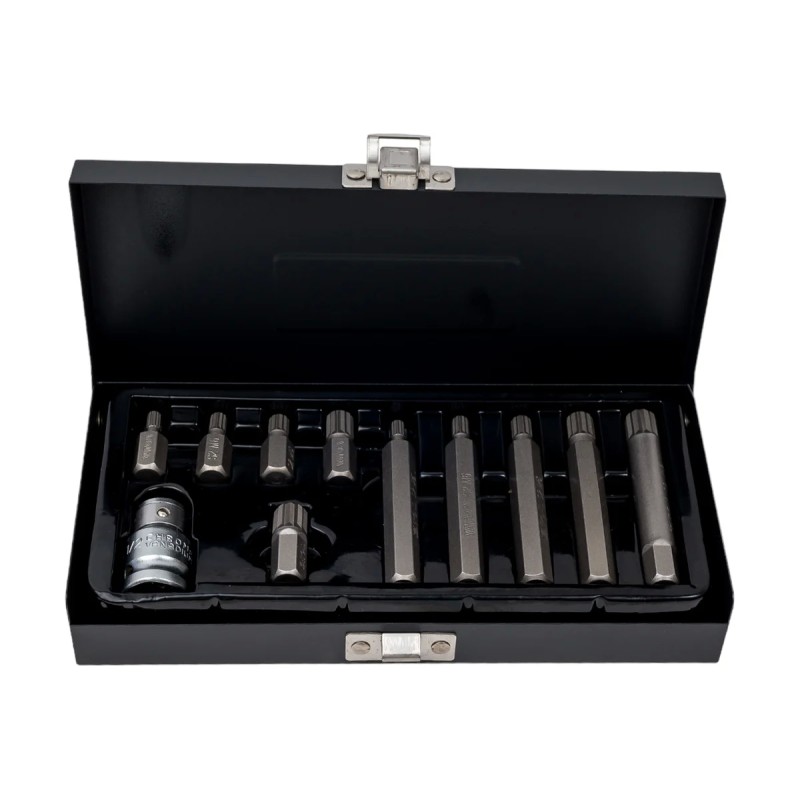 Набор специальных бит "SPLINE" с переходником 11 предм. YATO YT-0415