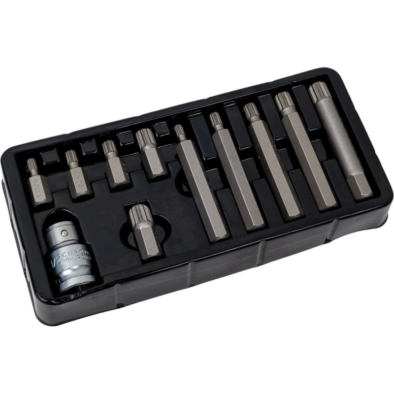 Набор специальных бит "SPLINE" с переходником 11 предм. YATO YT-0415